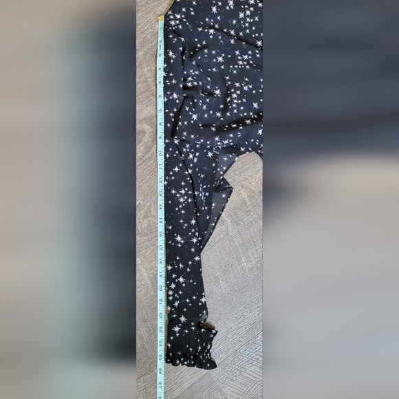 Laundry by Shelli Segal Blouse Women's 8 Black & White Twinkle Star Long-sleeved - Picture 15 of 16